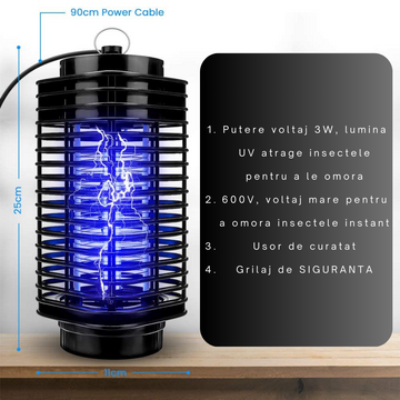 Felinar electric UV împotriva insectelor