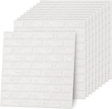 Set 10 x Panou autoadeziv, Gros, Tapet texturat caramida 3D, Rezistent la apa, 70 x 77 cm