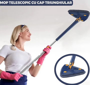 Set 3 lavete de rezerva pentru mop reglabil, cu cap tringhiular