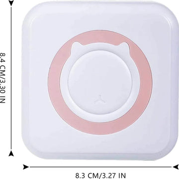 Mini imprimanta termica de buzunar pentru notite roz