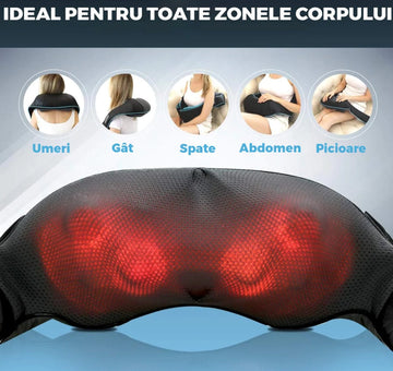 Aparat profesional masaj cervical cu 4 puncte Shiatsu